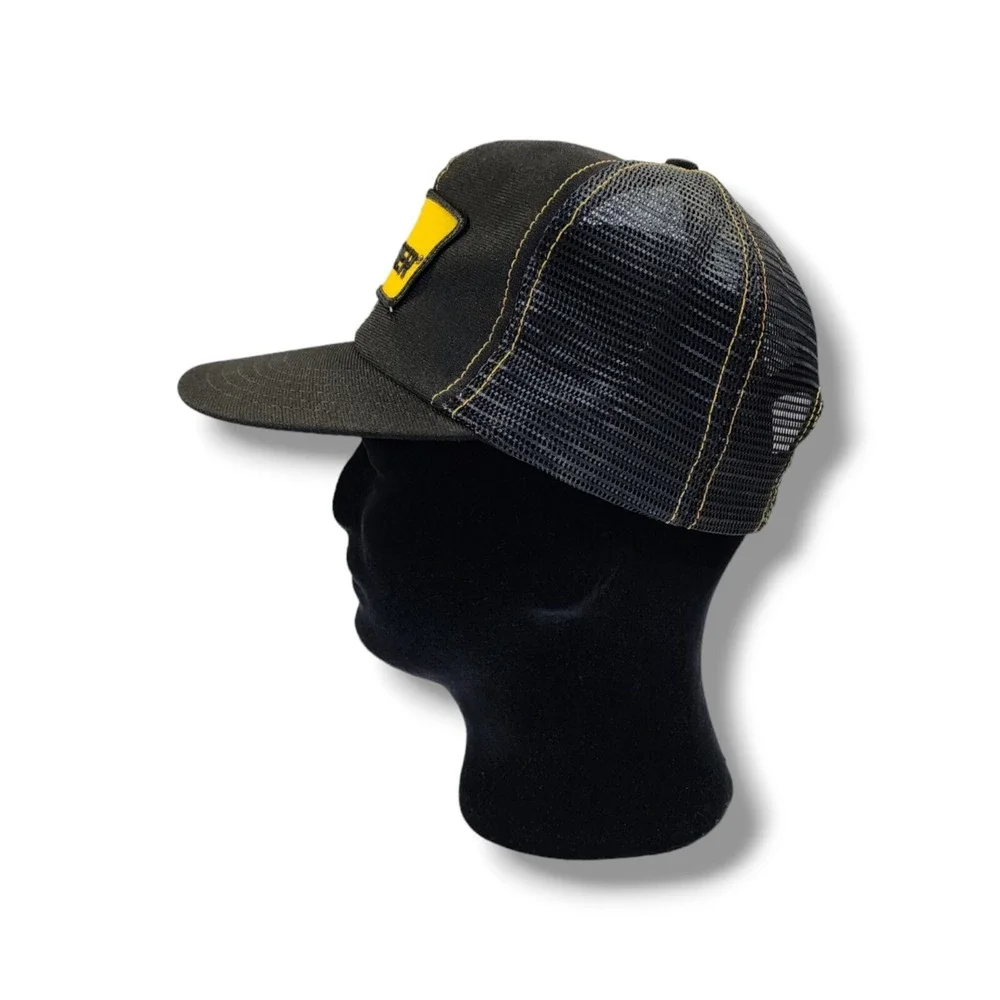 Vintage Wagner Mesh Trucker's Snapback Black Hat‎ Cap By Paramount Cap